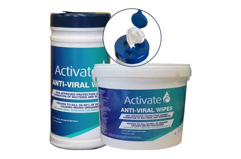 Anti-viral surface wipes